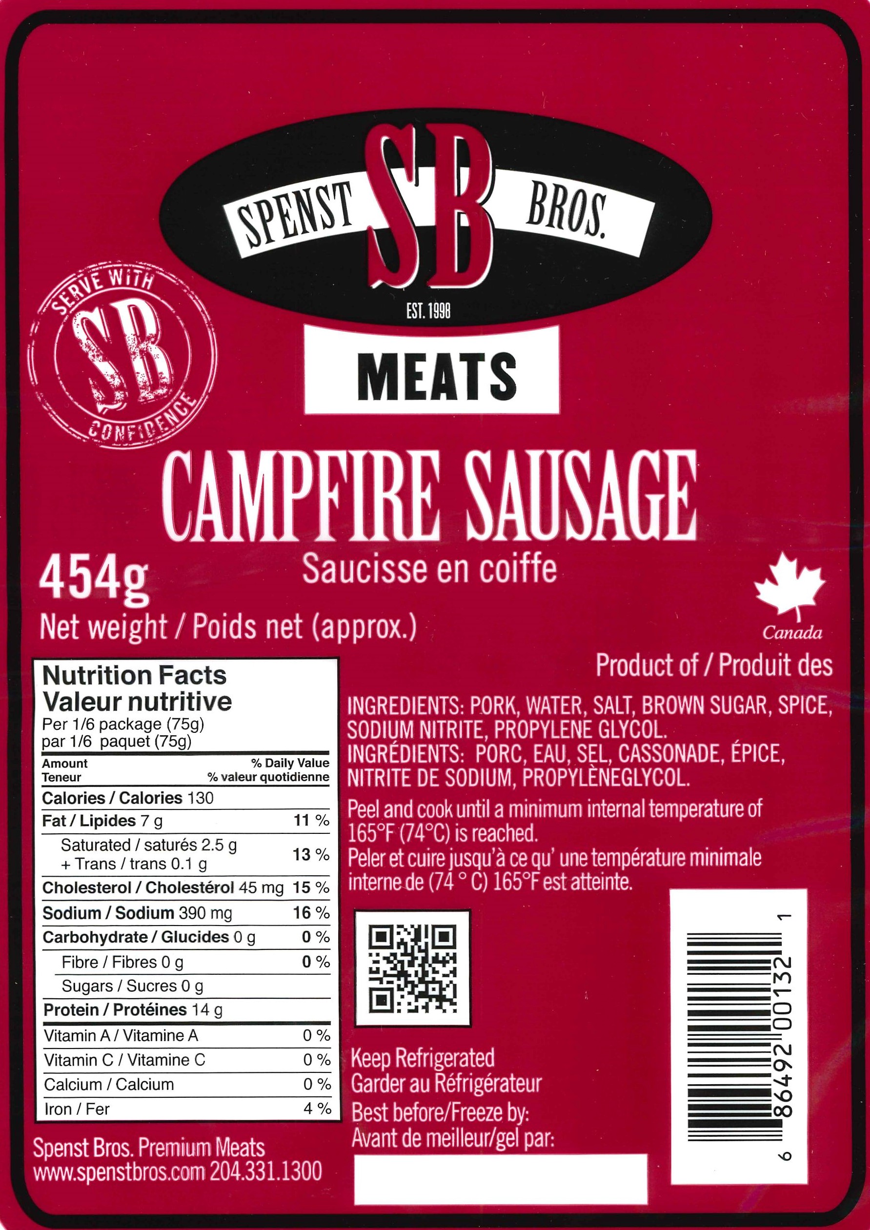 Farmer Sausage Spenst Bros. Premium Meats